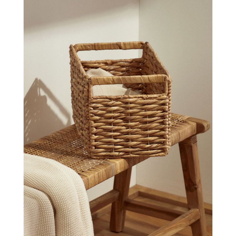 Panier à linge Words en fibres naturelles finition naturelle