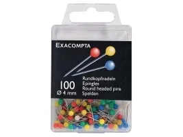 Kortnåle 4mm x 20mm ass. farver - (100 stk.)