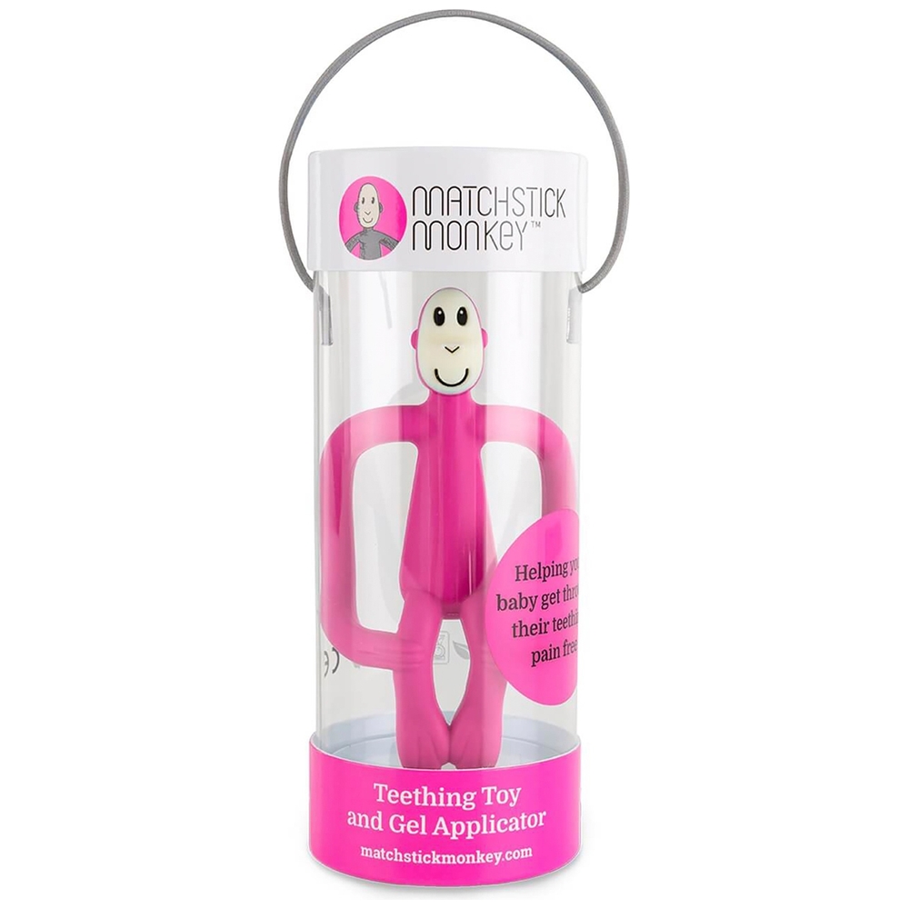 Matchstick Monkey Beißring und Gelapplikator Rosa