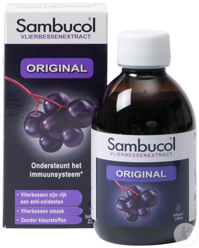 Sambucol Original Sirop Extrait De Baies De Sureau Système Immunitaire Flacon 230ml