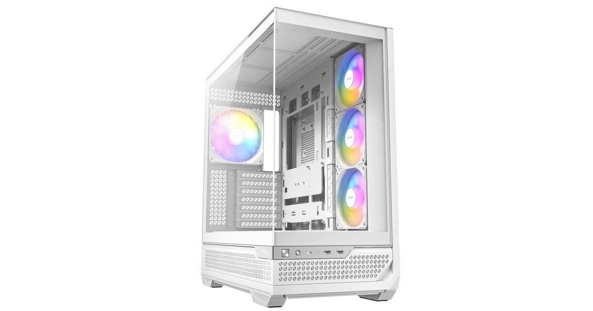 AntecC7 ARGB midi tower behuizing  (Wit | 2x USB-A | 1x USB-C | Tempered Glass)