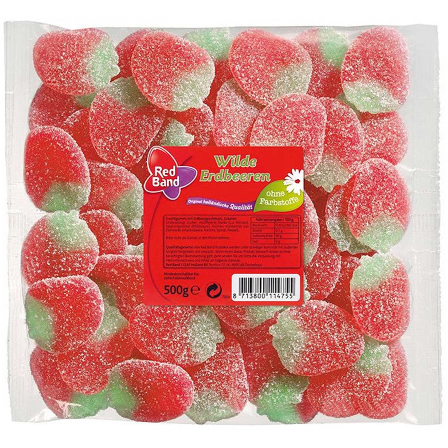 Red Band Fruchtgummi Wilde Erdbeeren 500g MHD:17.4.26