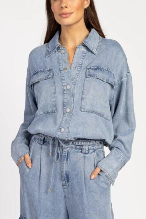 Aaiko blauwe dames blouse