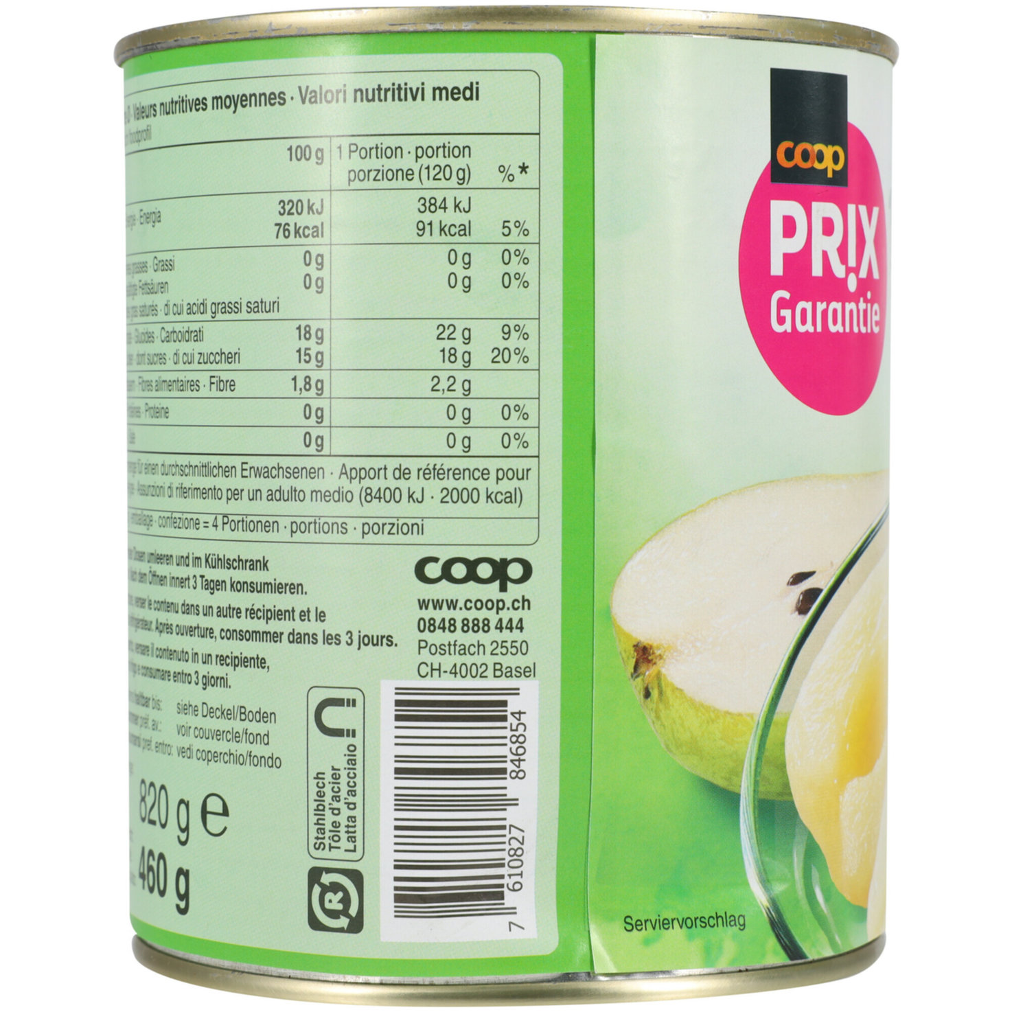 Prix Garantie Birnenhälften