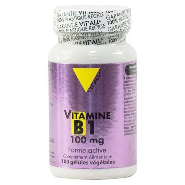 Vit'all+ Vitamina B1 100mg 100 cápsulas vegetais