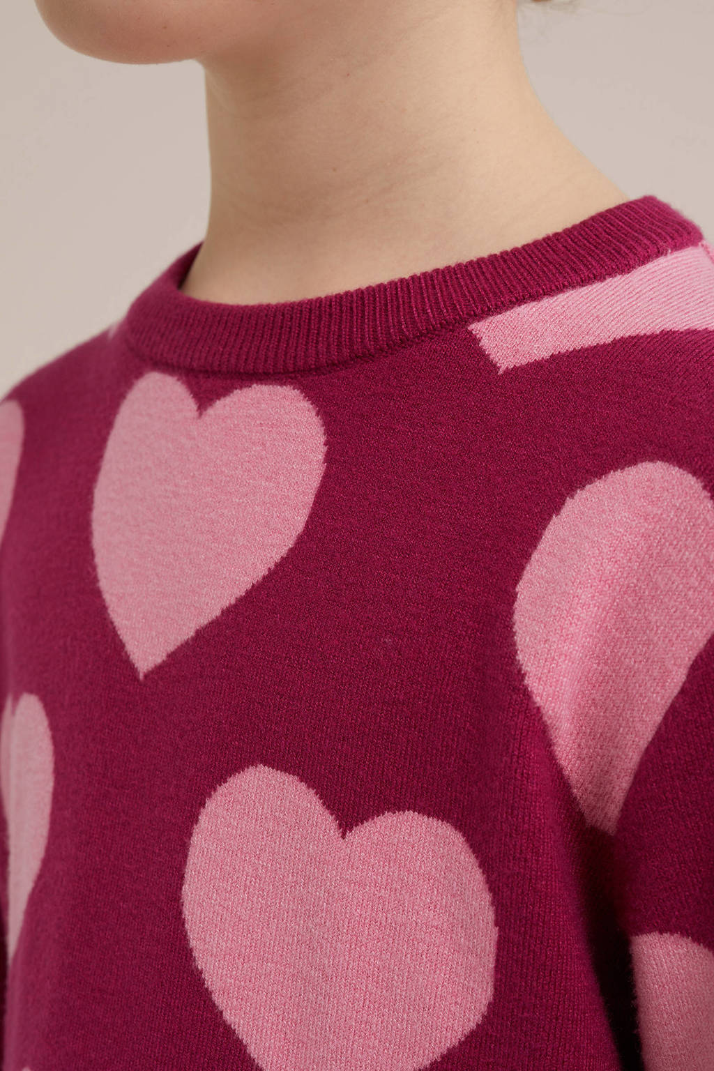 WE Fashion gebreide trui roze