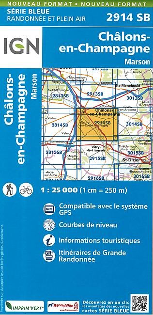 IGN - 2914 SB CHALONS EN CHAMPAGNE 1 25 000