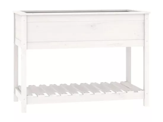 Jardinière bac lit surélevé bois blanche 111.5 x 54 x 81 cm 02_0038386