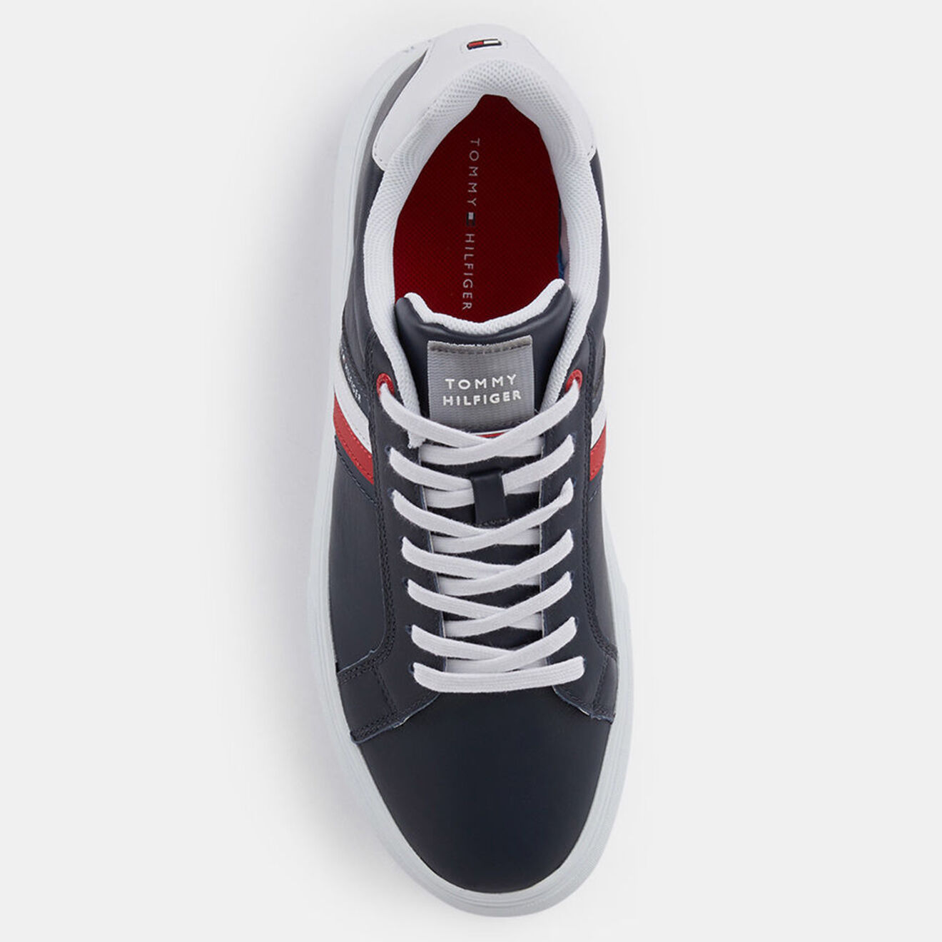 Tommy Hilfiger Baskets en Cuir Essential Cupsole bleu marine