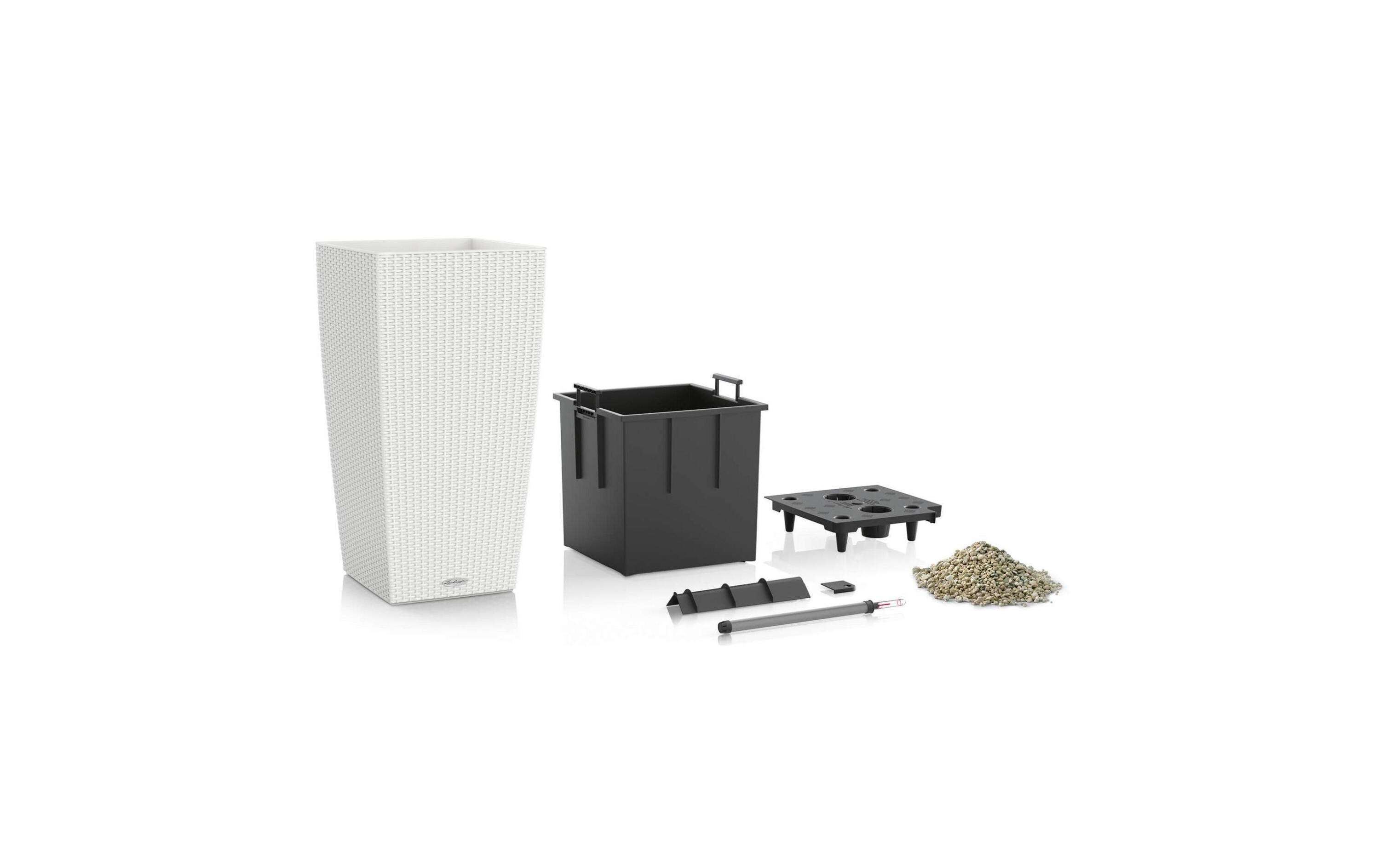 Blumentopf Cubico Cottage 40 Weiss<br>Pflanzengefäss, weiss