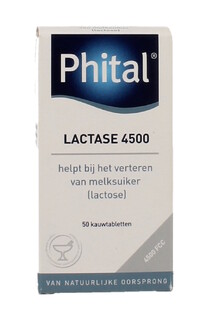 Phital Lactase 4500 Kauwtabletten Aardbei 50KTB