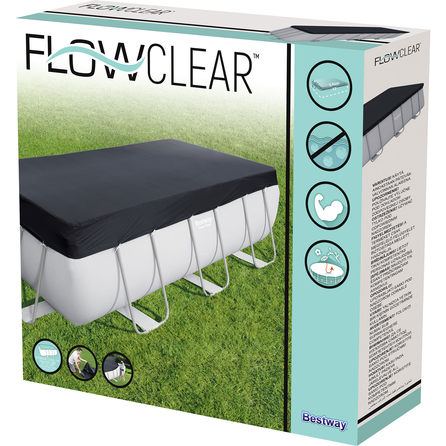 Bestway Flowclear 404 cm zwembad afdekhoes