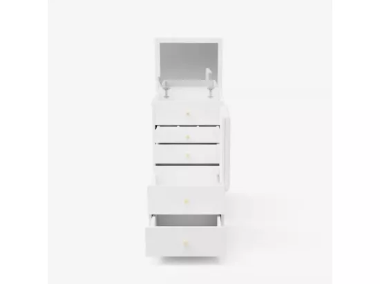 Coiffeuse table de maquillage miroir et commode compacte ANNA
