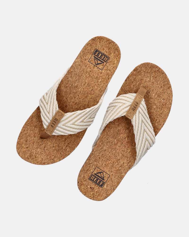 Reef Cushion Strand Slippers  - beige