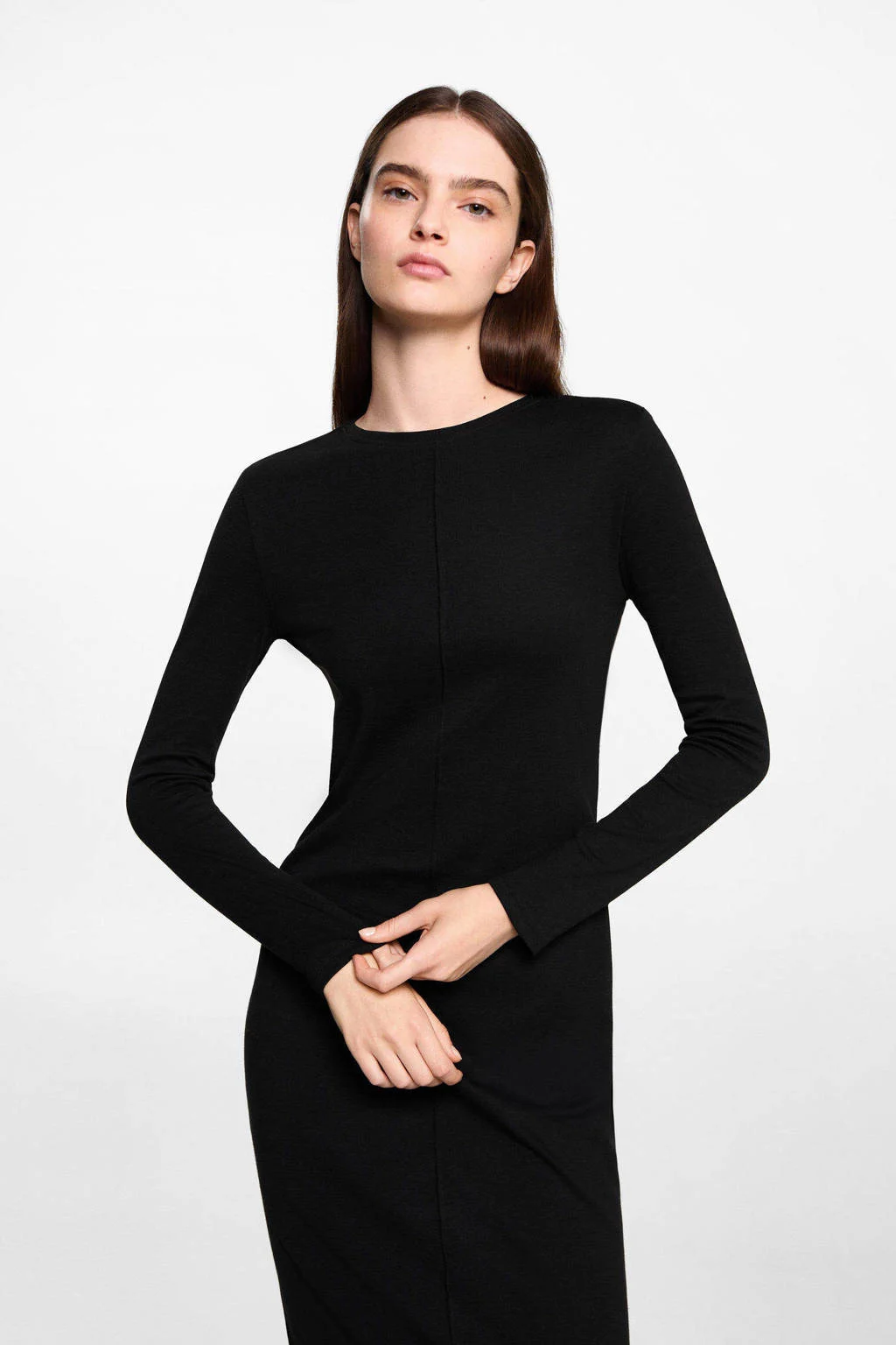 MANGO TEEN bodycon jurk zwart