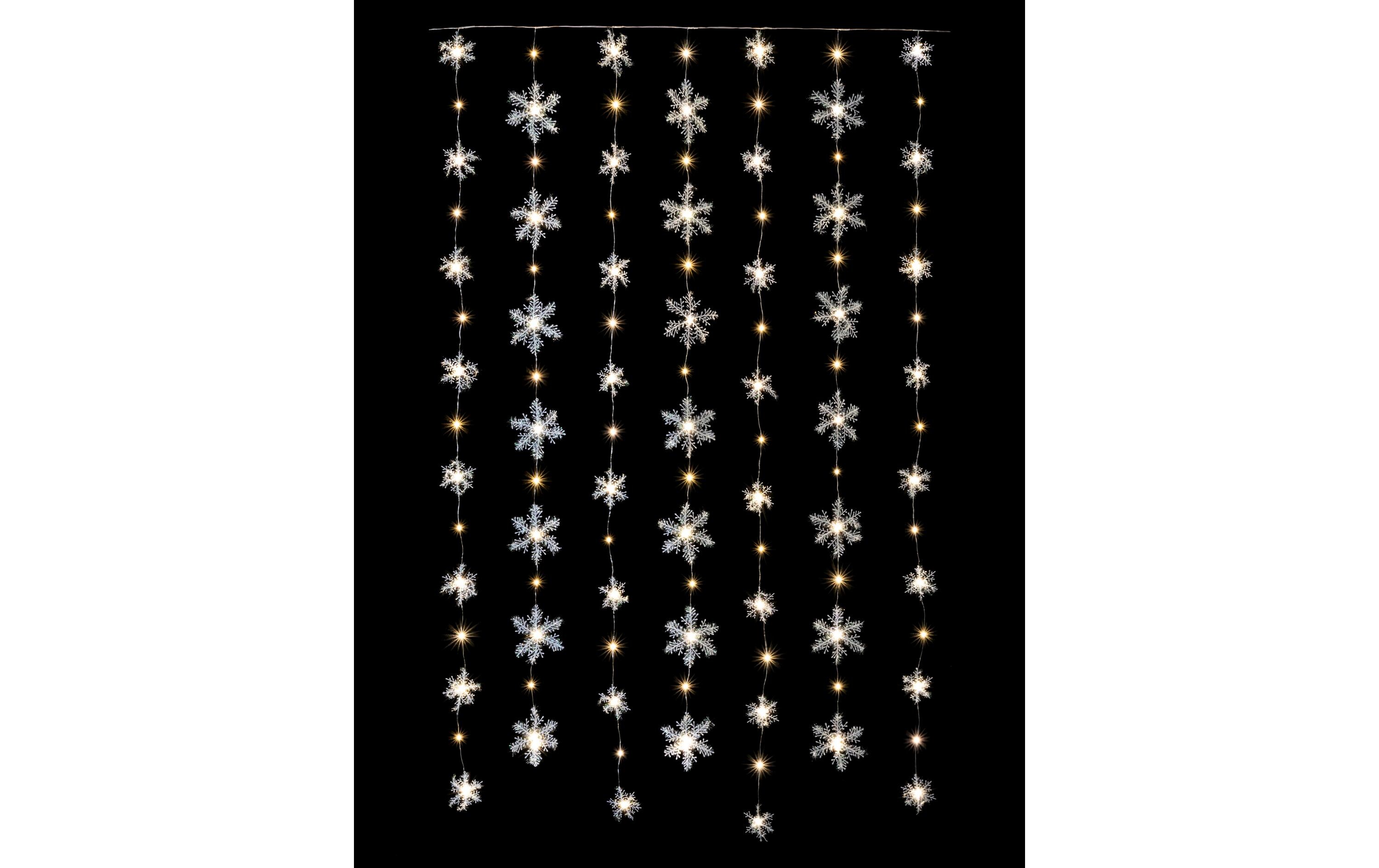 LED-Lichtervorhang Snowflake 1.2 m, 105 LEDs, IndoorLichtervorhang