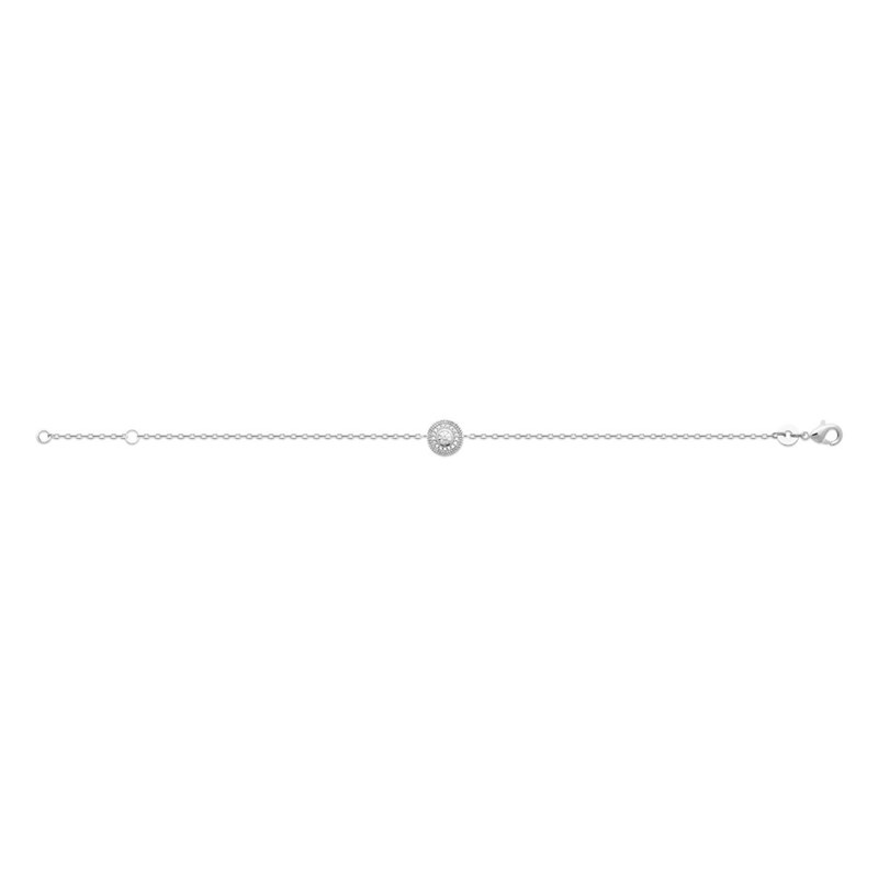 Bracelet Femme - Argent 925 - Oxyde de zirconium - Longueur : 18 cm