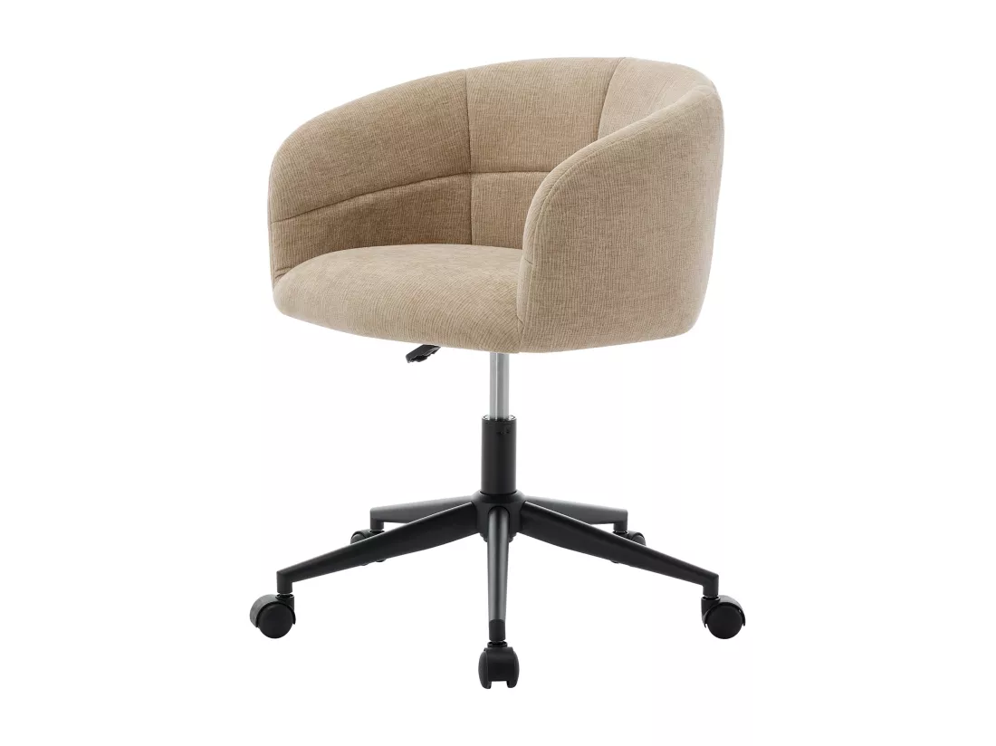 Chaise de bureau - Tissu texturé - Beige - NOMITIO