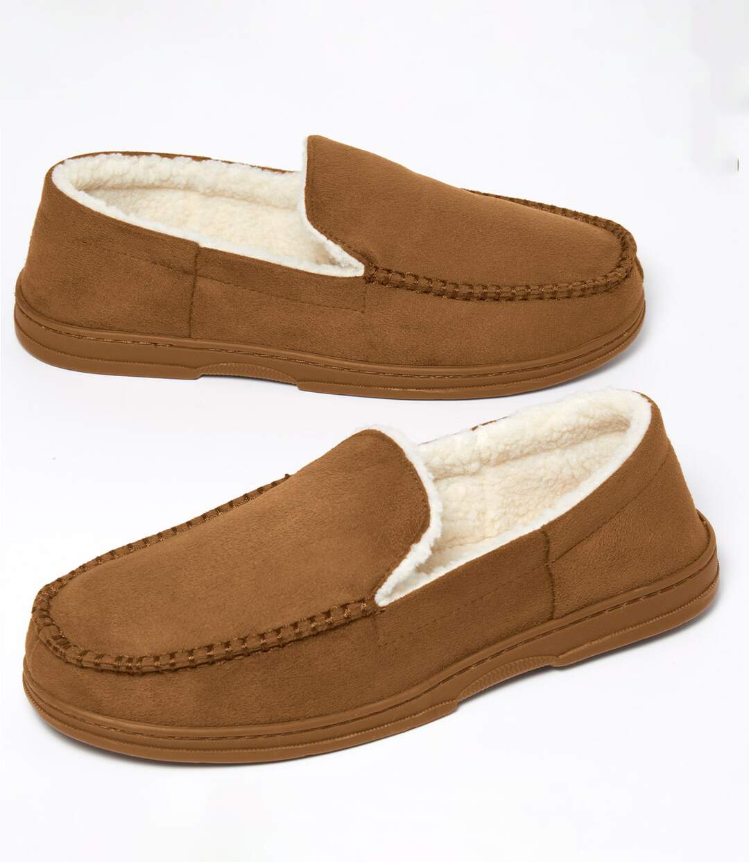 Chaussons Suédine Fourrés Sherpa