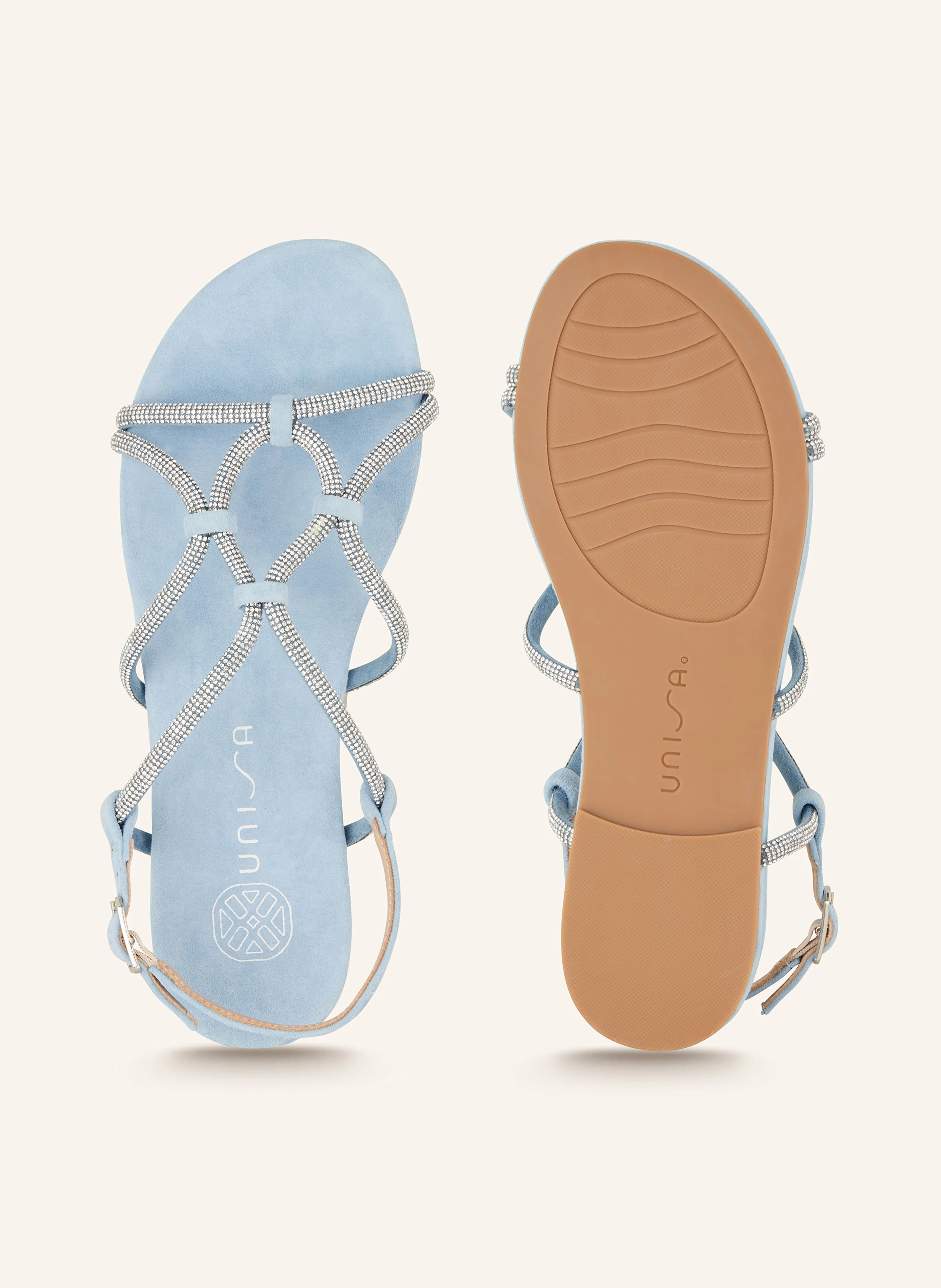 UNISA Sandalen COOPER mit Schmucksteinen