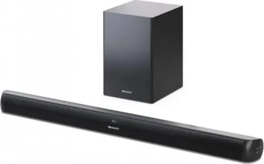 Sharp HT-SBW202 - Lydbarsystem - til hjemmebiograf - 2.1-kanal - trådløs - Bluetooth - sort