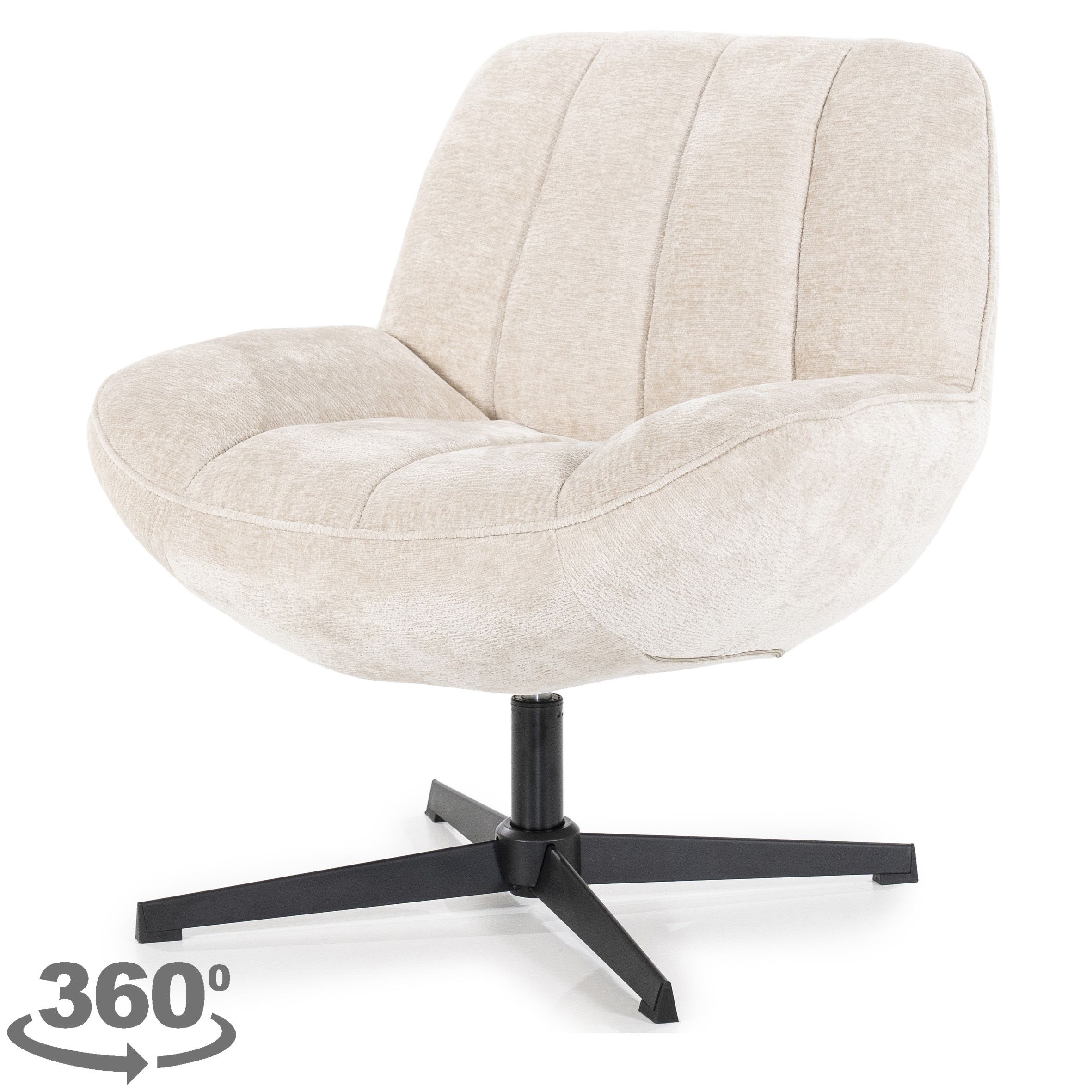 Draaifauteuil - beige | 230313 Derby B75 x D72 x H80 cm