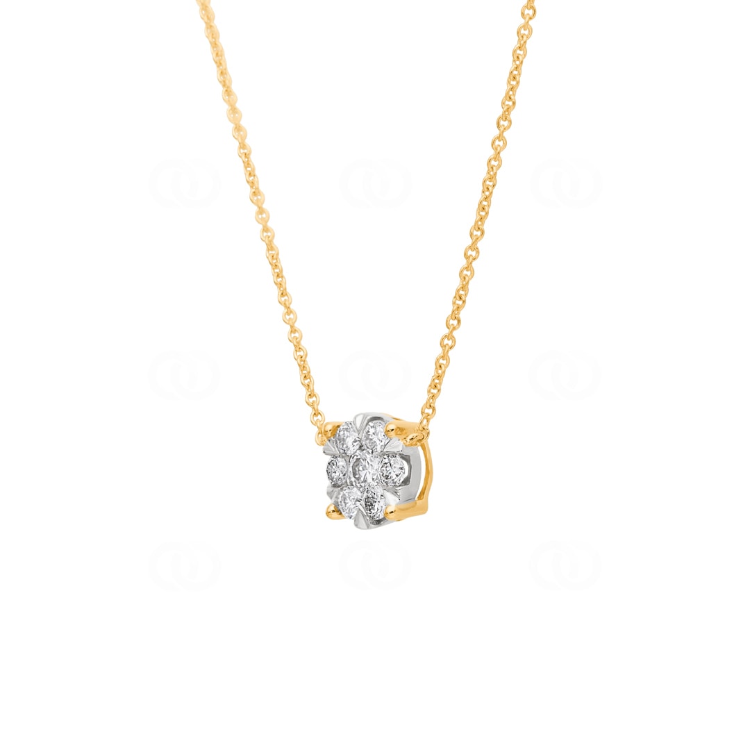 Collier 750/18 K Gelbgold mit Diamanten 0.33ct H/Si