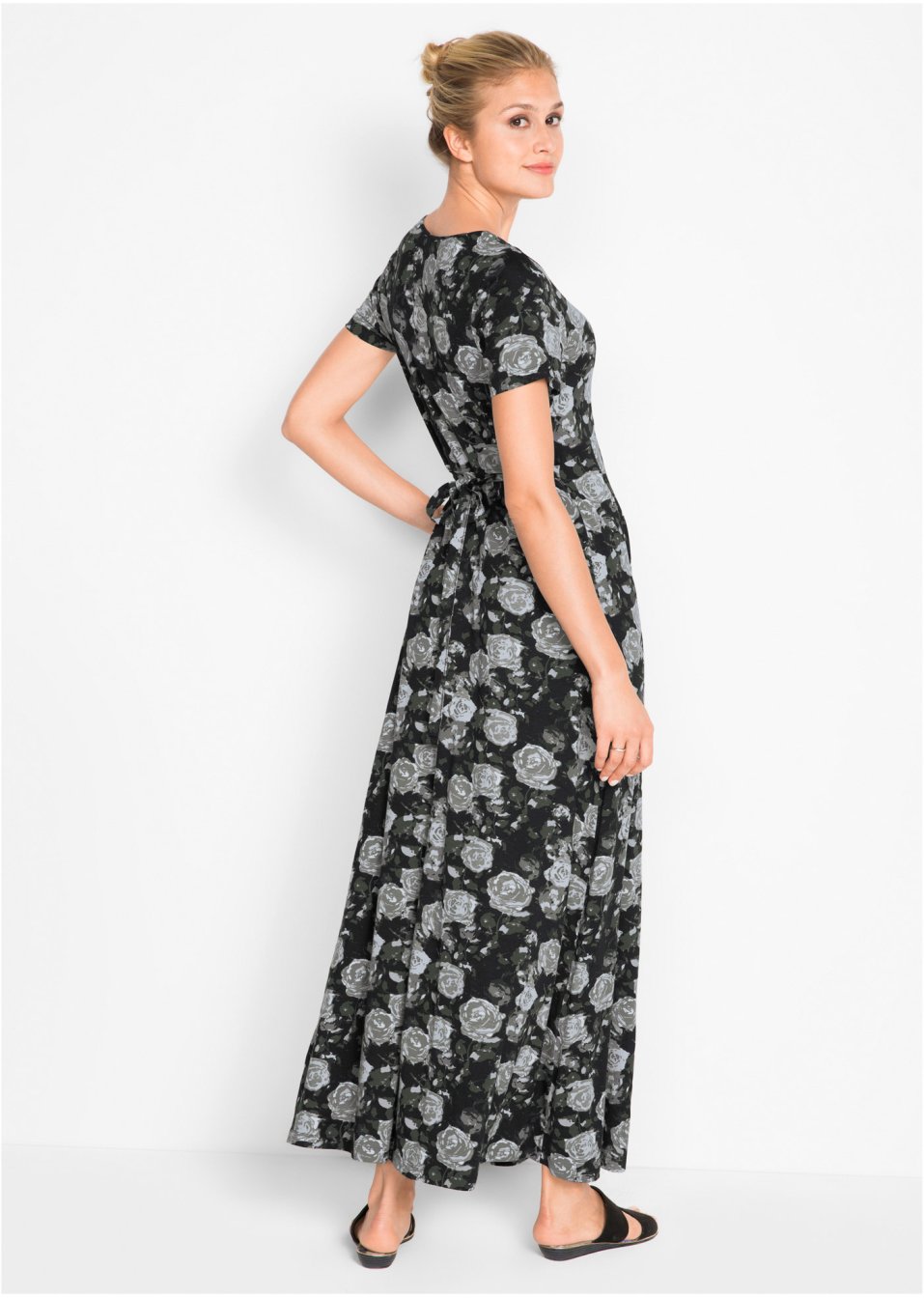Robe longue manches courtes
