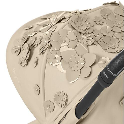 Poussette Coya Simply Flowers Matt Black Beige - CYBEX
