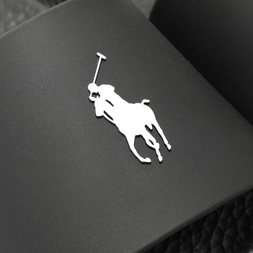 Claquettes Polo Slide Noir Blanc