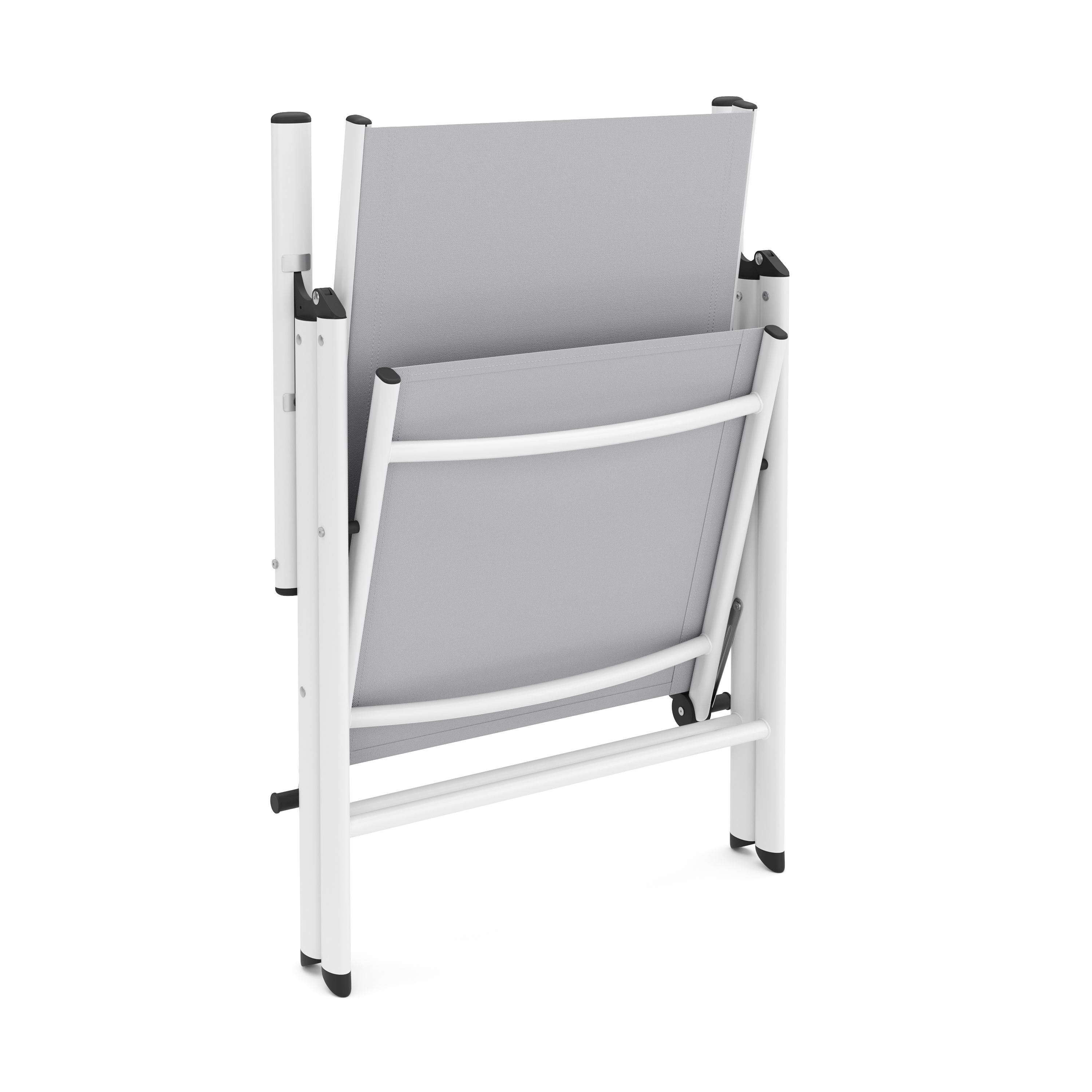 Gartenstuhl WILMA 2er Set grau/weiss