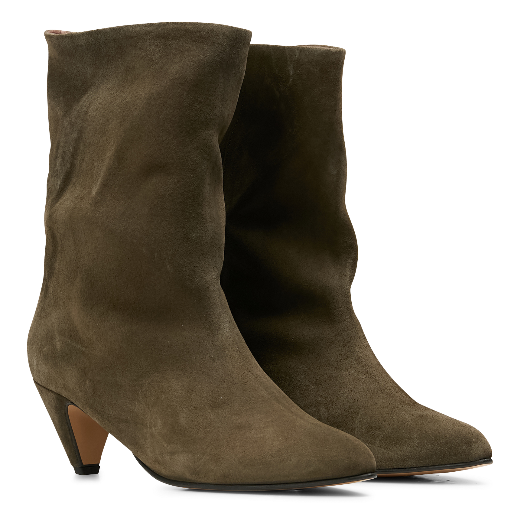 VULLY 50 - Bottines à talon en velours | Vert