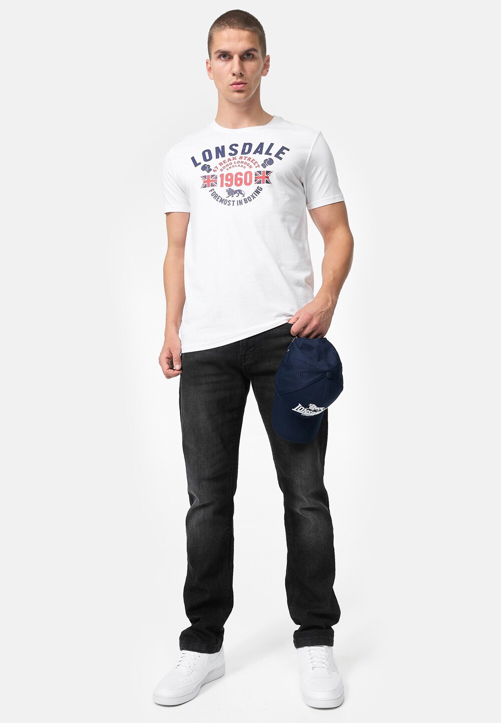 Lonsdale Herren T-Shirt und Langarmshirt normale Passform Doppelpack FINTONA