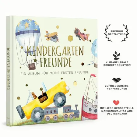 PAPERISH Kindergartenfreunde - Fahrzeuge: ein Album für meine ersten Freunde (Freundebuch)