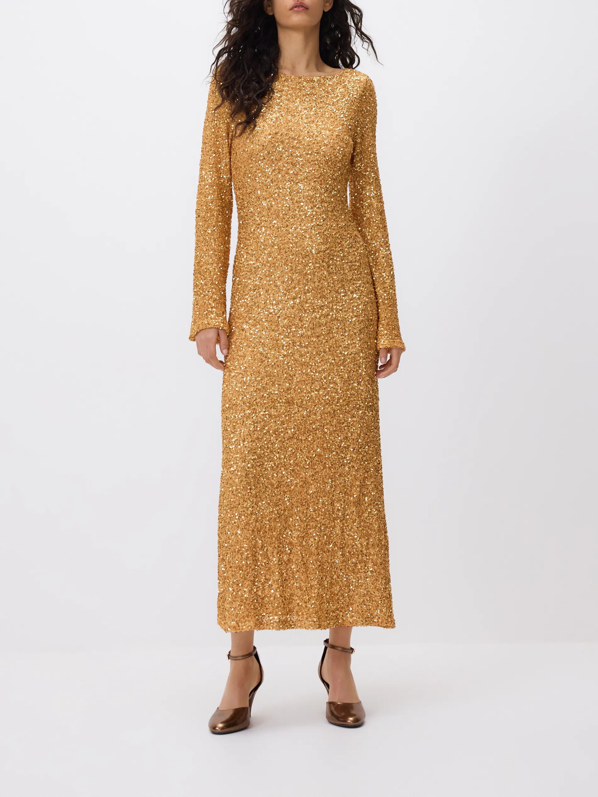Pailletten-Maxikleid