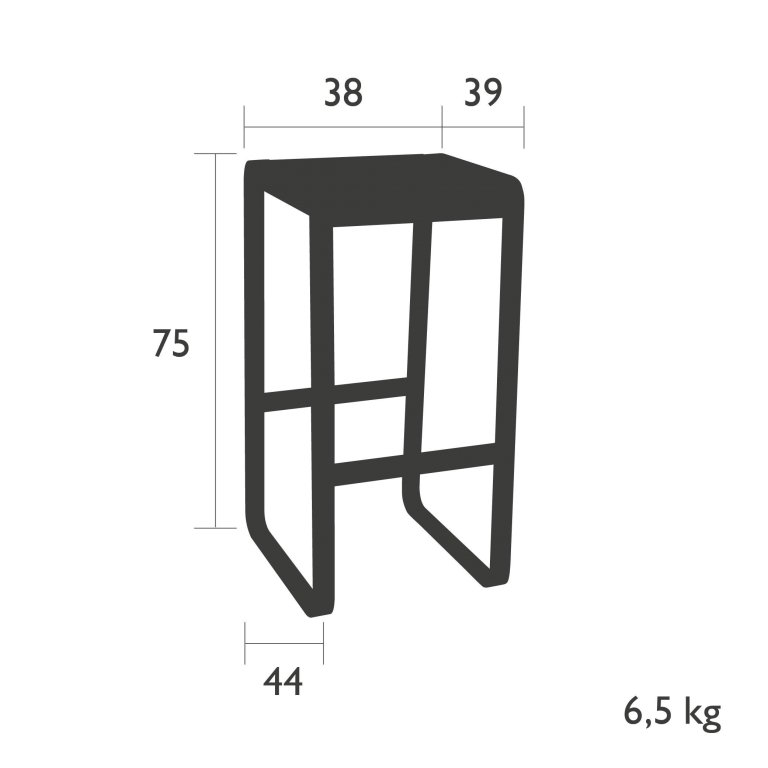 Fermob Bellevie barkruk 75cm Honey
