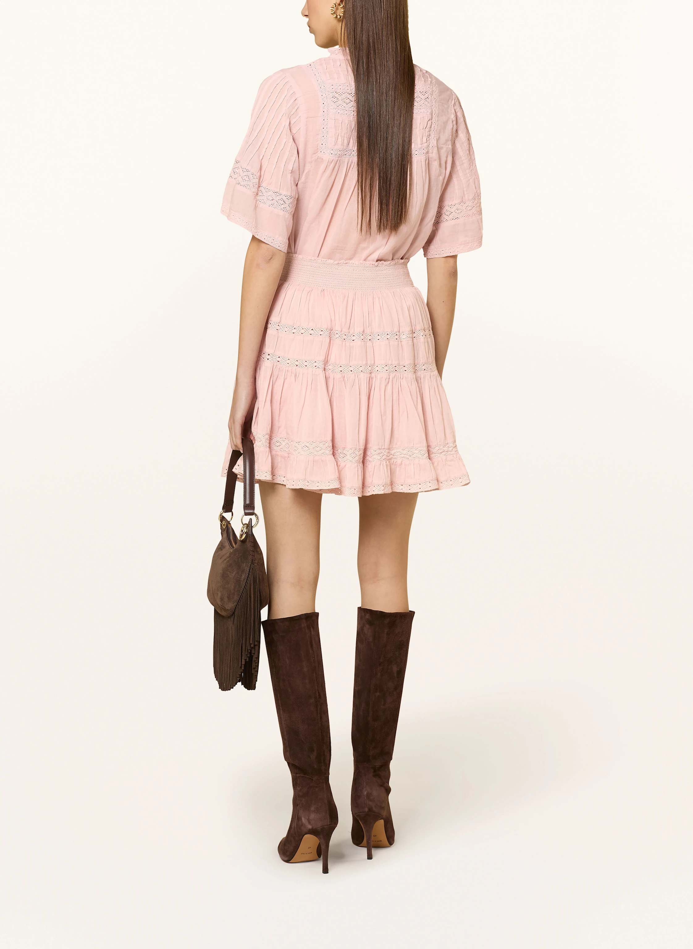NEO NOIR Blusenshirt SIAMA mit Spitze