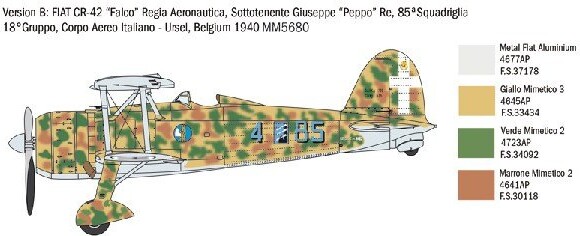 Italeri - Fiat Cr 42 Falco Fly Byggesæt - 1:48 - 2801