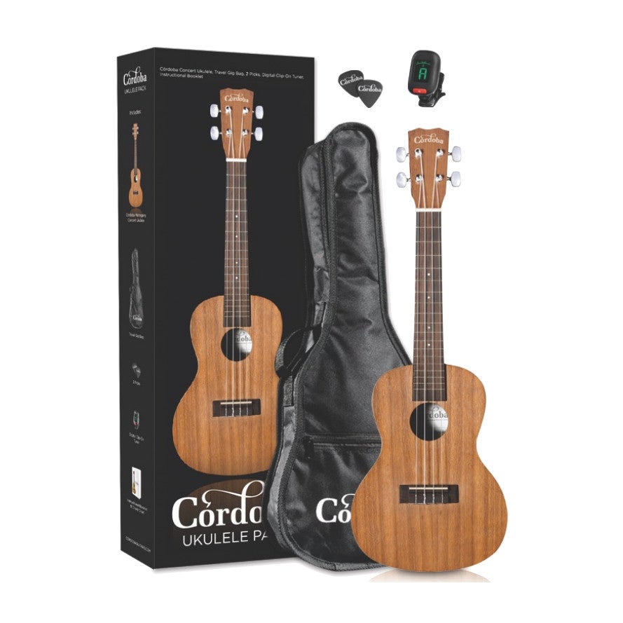 Cordoba UP100 Ukulele Pack concert ukelele set