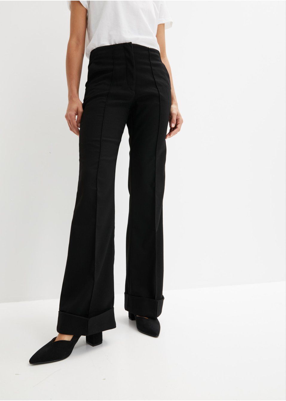 Pantalon Flared avec revers