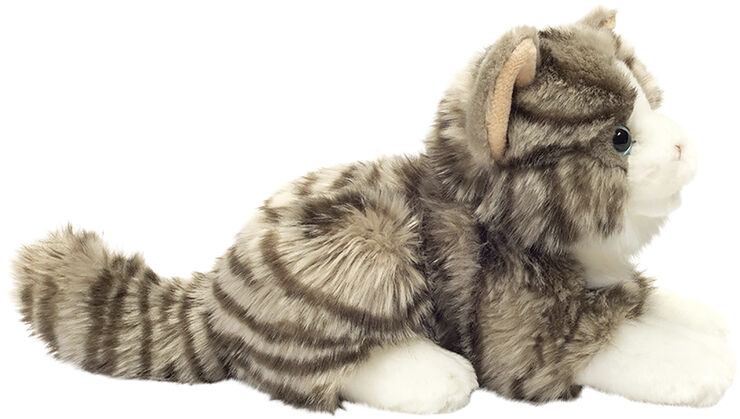 Teddy Hermann Teddy Hermann - Liggende kat grå 20 cm