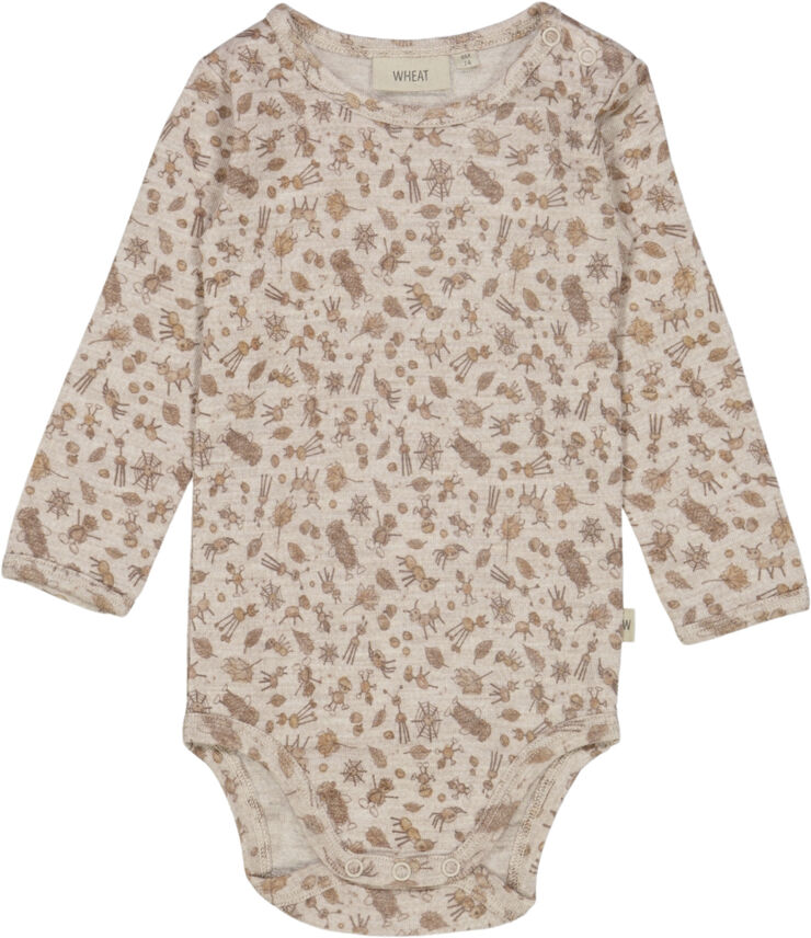 Wheat Langærmet Uld Body Beige chestnut