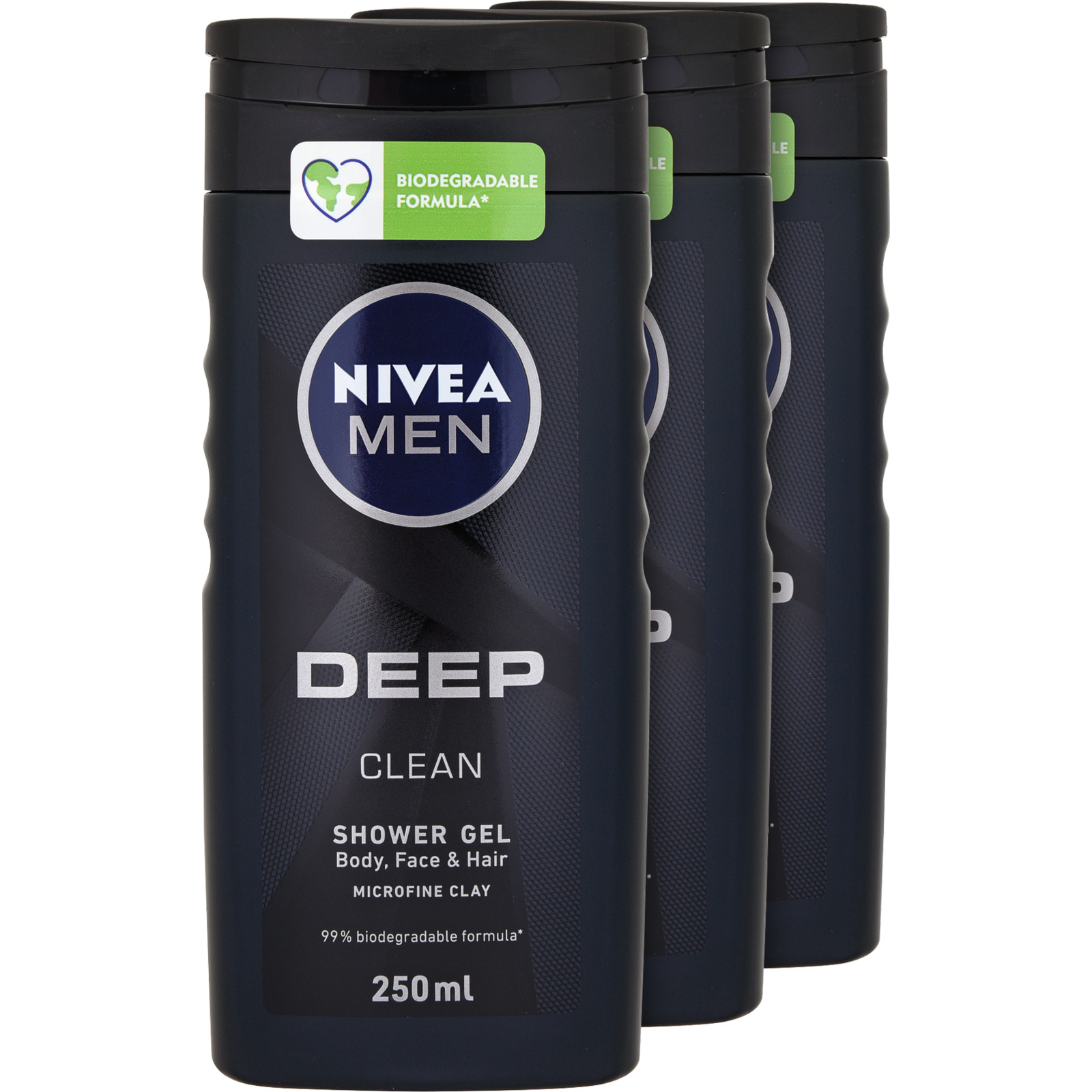 Nivea Men 3in1 Pflegedusche Deep Clean 3 x 250 ml