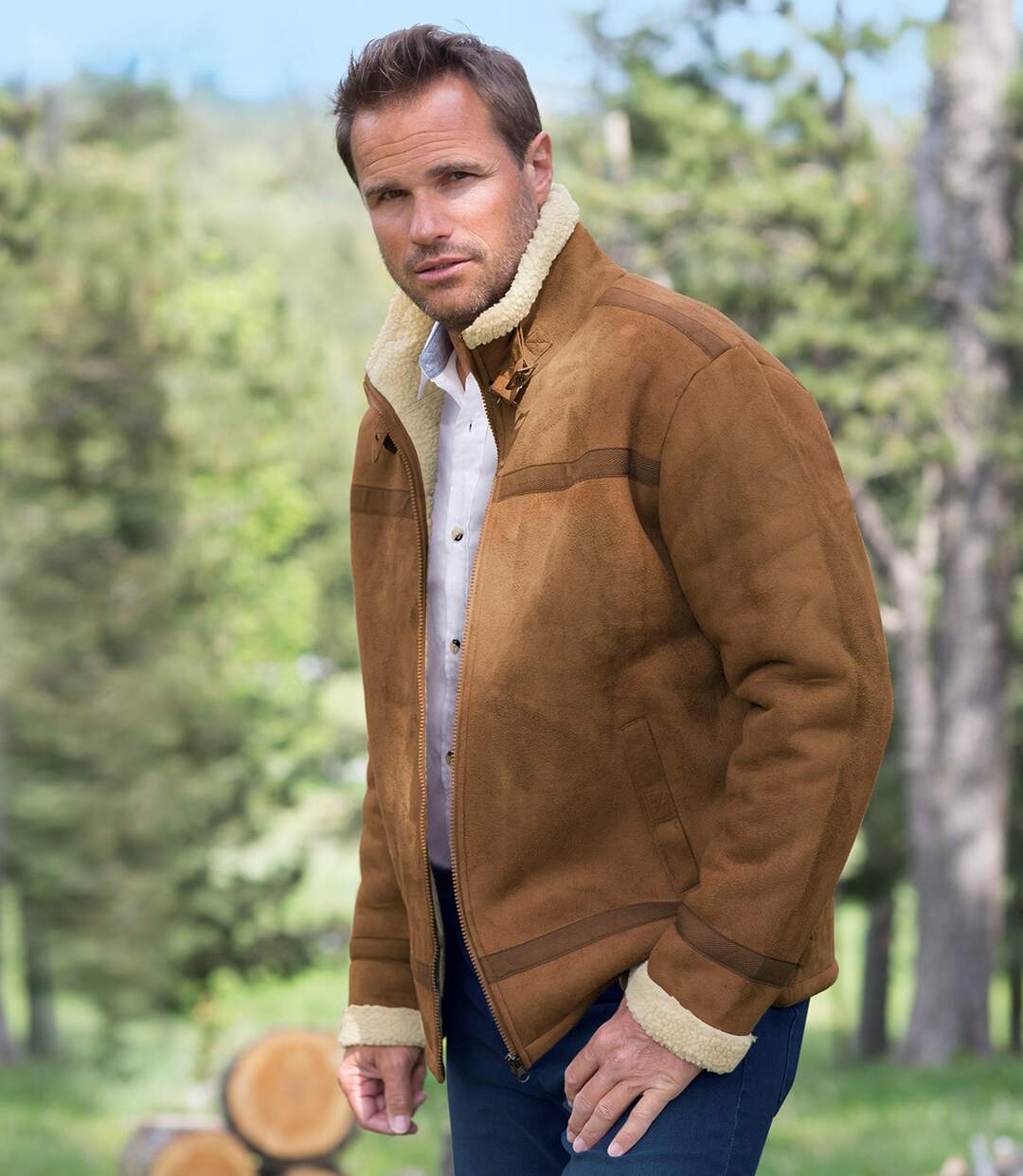 Blouson Suédine Doublé Sherpa