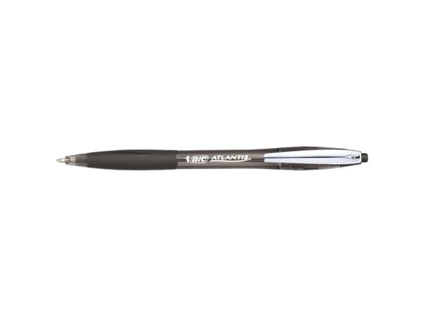 BIC ATLANTIS Soft - Kulepenn - svart - oljebasert blekk - 1 mm - medium - retraktil (1 stk.)