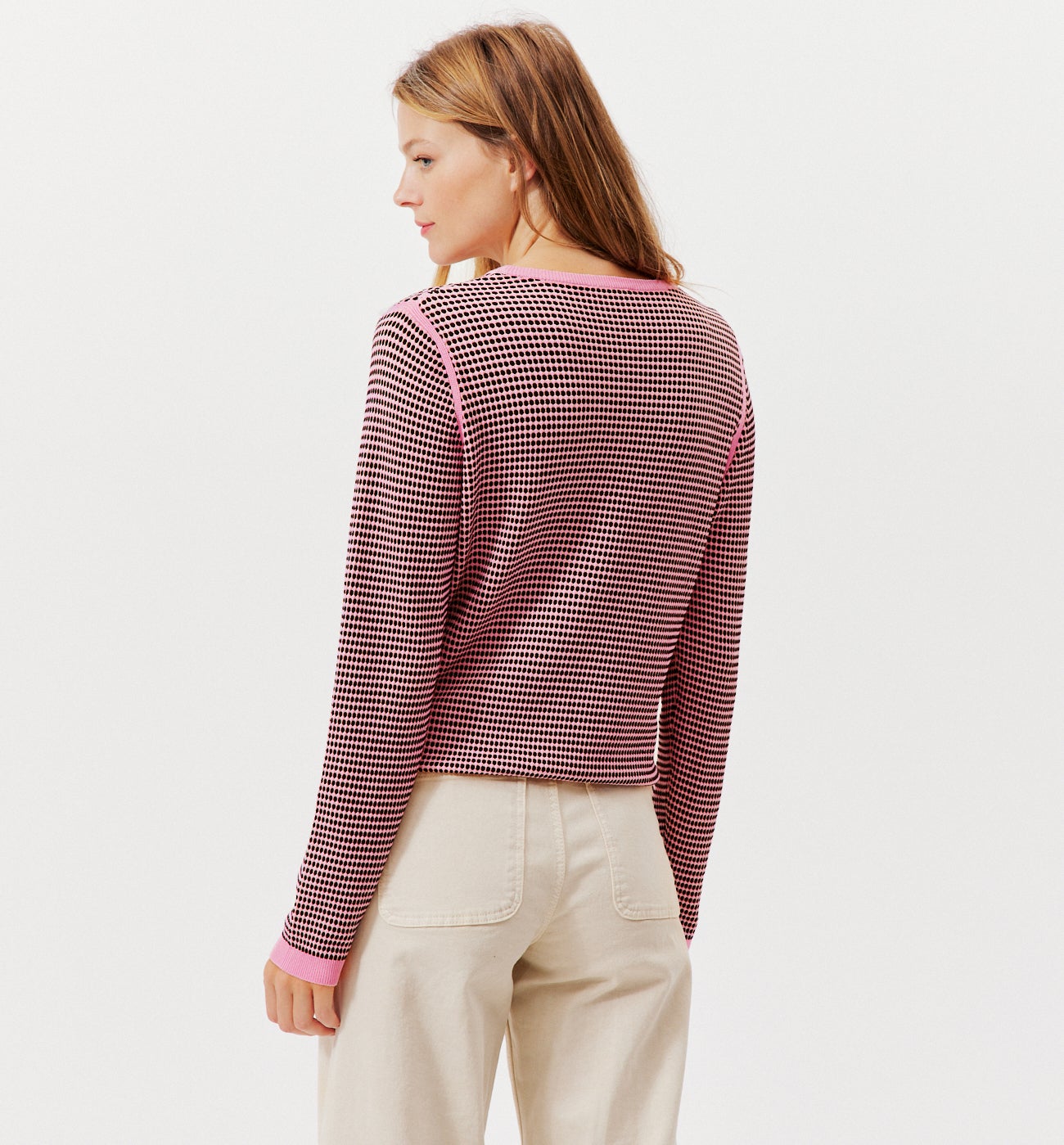 Pull effet jacquard Femme - Imprimé lilas