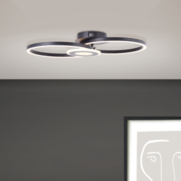 Brilliant plafondlamp Bray 24W 2900 lm zwart