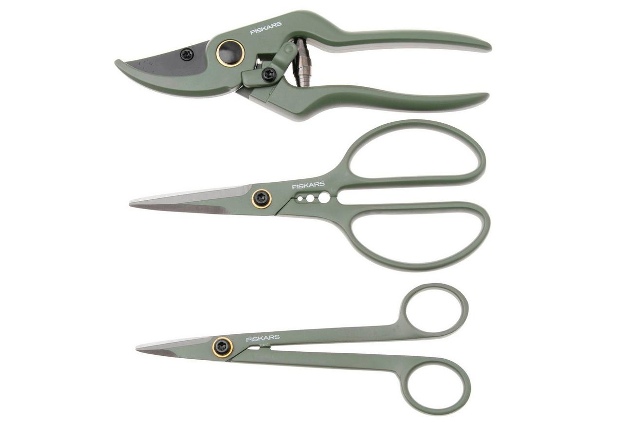 Fiskars Plant Care Complete Pruning Set 1075317 3-delige snoeischarenset met houders