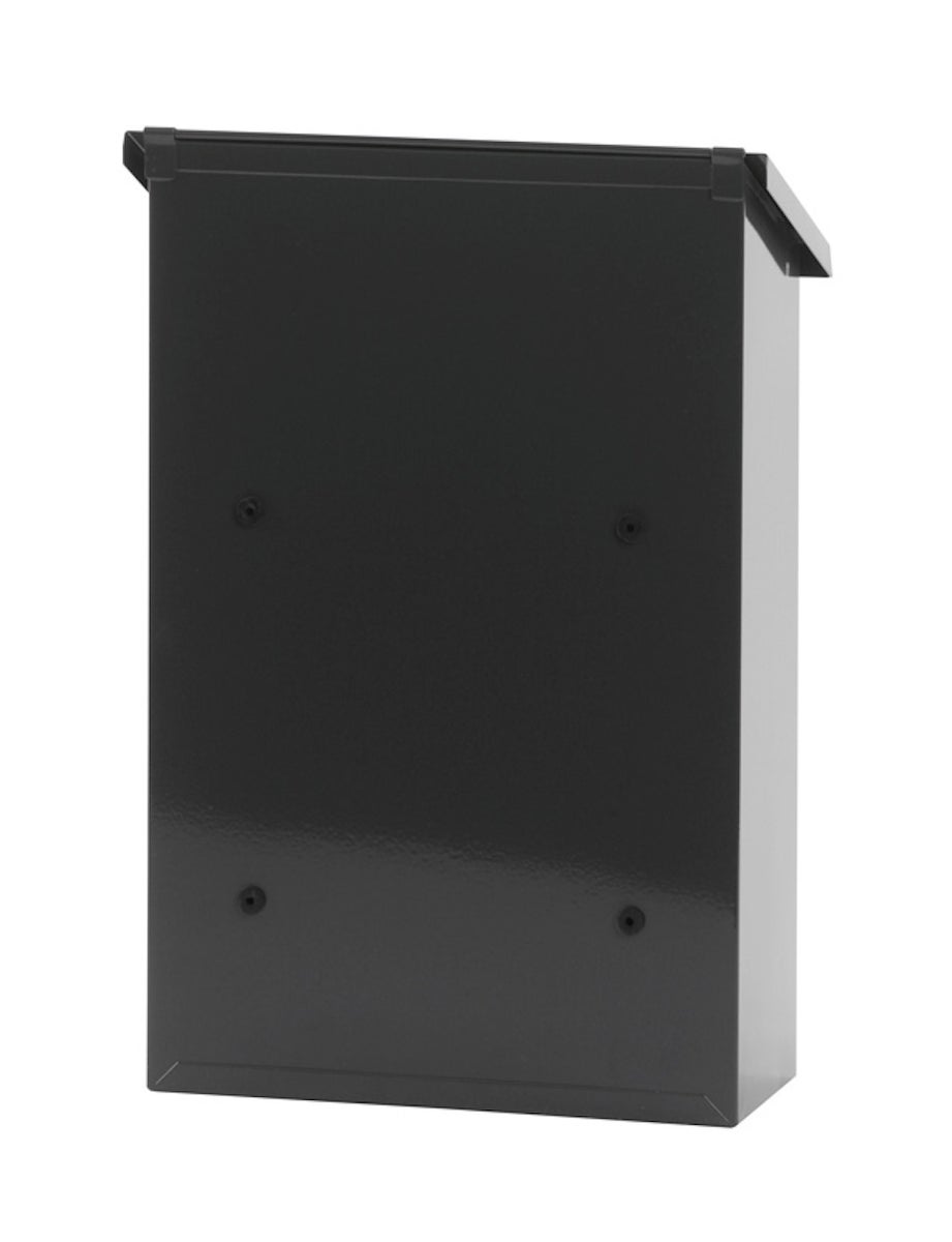 PROREGAL Toledon wandbrievenbus met schuin dak en cilinderslot, HxBxD 40 x 27 x 12 cm, brievenbus 25 x 4 cm, antraciet