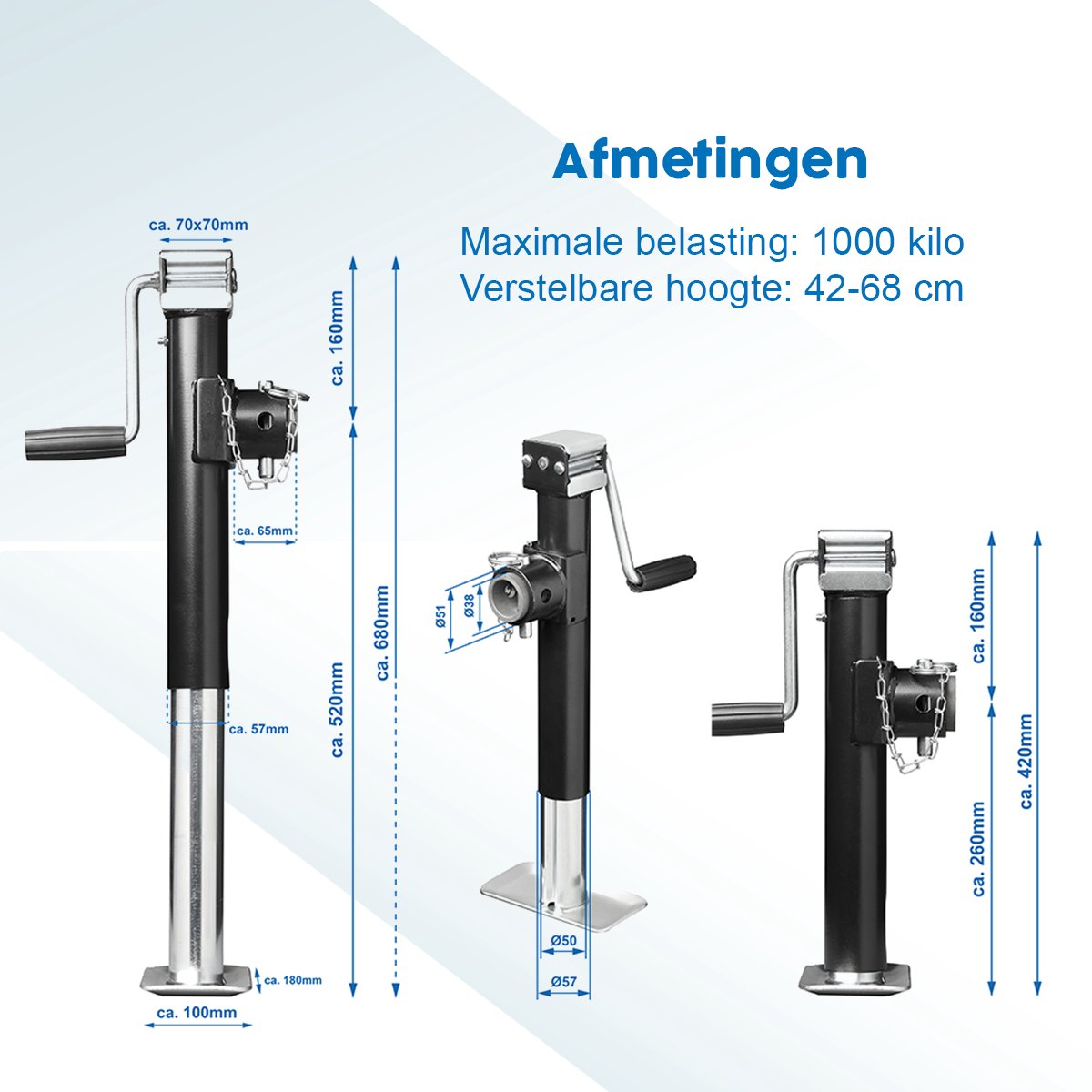 ProPlus Heavy Duty verstelbare steunpoot - 42 - 68 cm